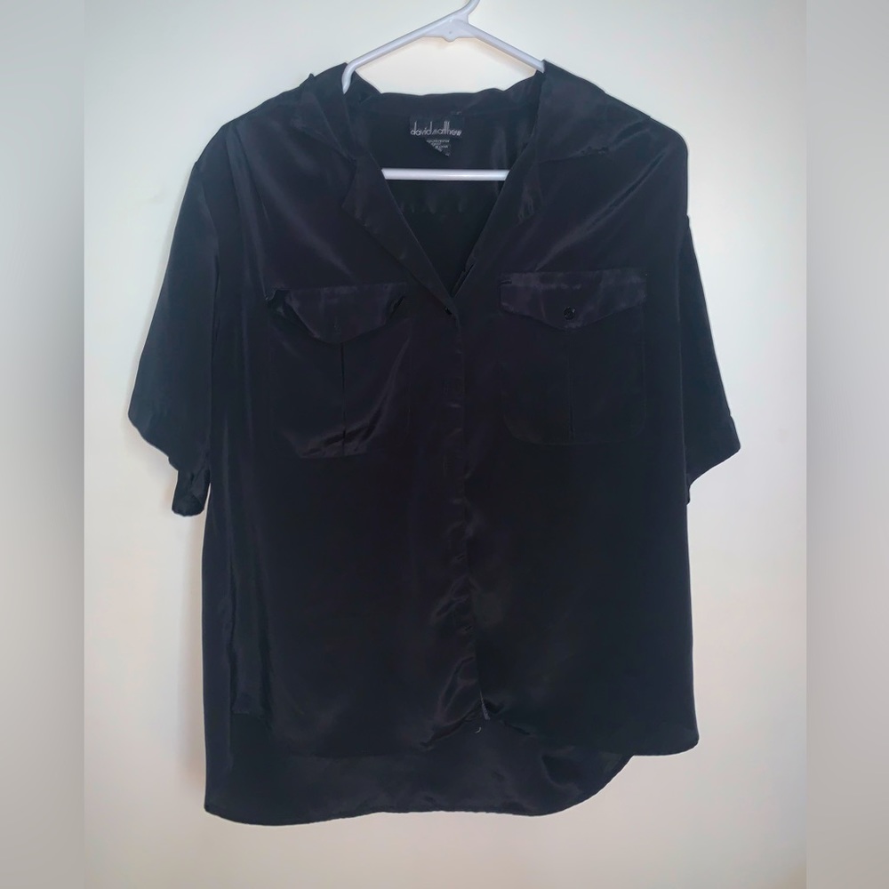 Satin button up